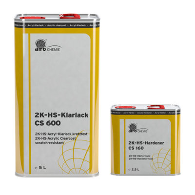 Mipa Airo Chemie1X Airo 2K-Hs-Acrylic Clearcoat Sr 5L & 1X Airo 2K-Hs-Hardener Cs 160 Fast 2.5L from B&Q