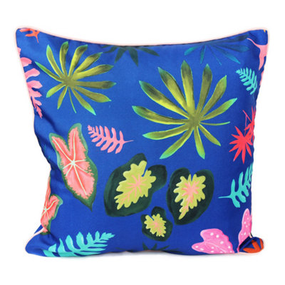 Peggy Wilkins Water Resistant Outdoor Garden Cushion Tropical Haze from B&Q