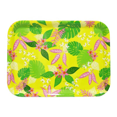 Peggy Wilkins Melamine Large Garden Serving Tray Tropical Bloom from B&Q