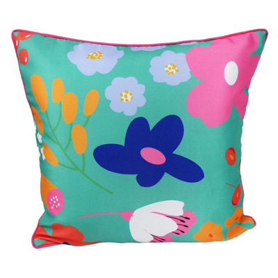 Peggy Wilkins Water Resistant Outdoor Garden Cushion Colour Bloom from B&Q