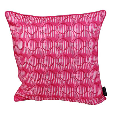 B&Q -  Water Resistant Outdoor Garden Cushion Musical Score Pink