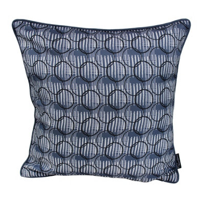 B&Q -  Water Resistant Outdoor Garden Cushion Musical Score Grey