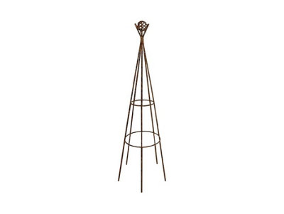 Garden Pride Wigwam Obelisk Raw Steel Designed To Rust1.2M Tall from B&Q