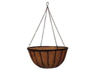 Garden Pride Hanging Basket/hanging Cauldron Planter- 16" With Coco Liner from B&Q