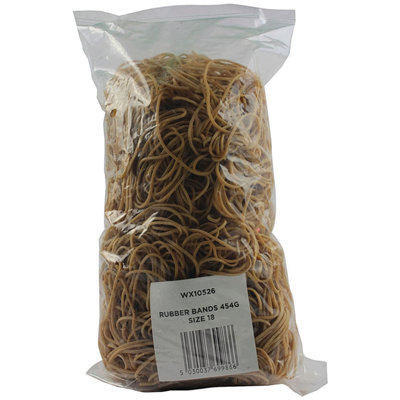 White Box Whitebox 454G Size 18 Rubber BandsGreybrowngreen from B&Q