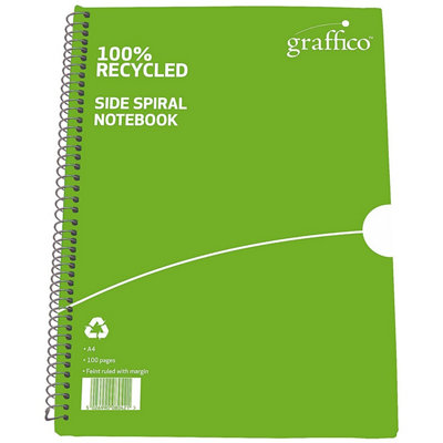 Graffico Recycled Wirebound Notebook 100 Pages A4 (Pack of 10) EN08043 - Image 5