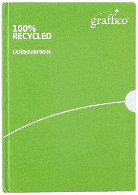 Graffico A5 Recycled Case Bound Feint Ruled 160 Pages Notebook from B&Q
