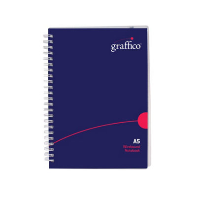 Graffico A5 Twin Wire Polypropylene Notebook Of 140 Pages (Pack Of 1) from B&Q