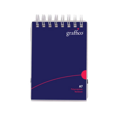 Graffico A7 Twin Wire Polypropylene Notebook Of 140 Pages (Pack Of 1) from B&Q