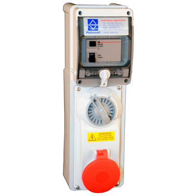 Lewden Pmrcd16/308Sitt 16A 3P+N+E 415V Interlocked Switched Rcd Socket Ip44 from B&Q