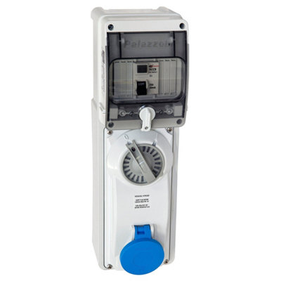 Lewden Pmrcd16/301Sitt 16A 2P+E 230V Interlocked Switched Rcd Socket Ip44 from B&Q