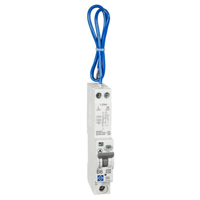 Lewden 6A Double Pole 1 Module B Curve 6Ka 30Ma Afdd Combined Rcbo from B&Q
