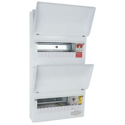 B&Q -  Pro-Rd21Ms 11+10 Useable Way Dual Row Consumer Unit With Spd