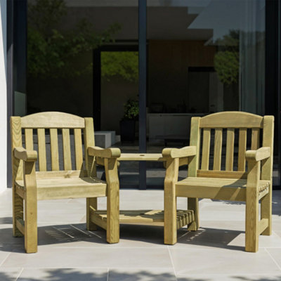 B&Q - Emily Garden Love Seat Companion Seat By  Outdoor Living