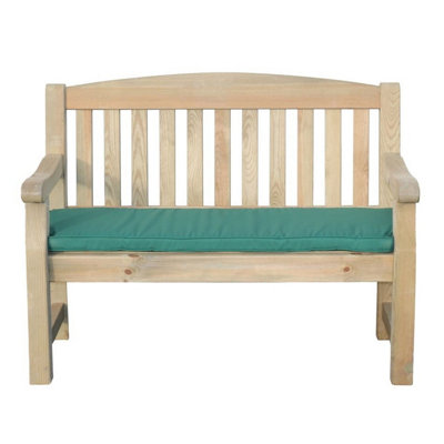 B&Q -  Emily Bench 2 Seater (4Ft) Seat PadGreen