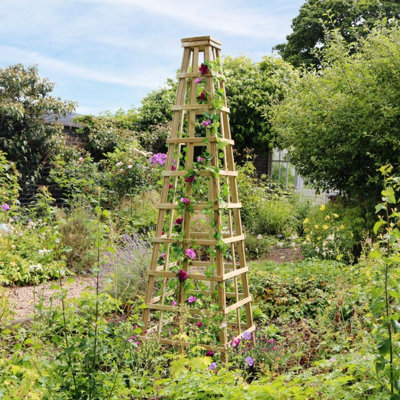 Snowdon Obelisk Wooden Garden Plant Support Rose Flower Climber By Zest Outdoor Living from B&Q