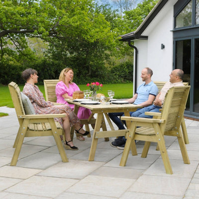 B&Q - Freya 6 Seater Dining Set Garden Dining Set By  Outdoor Living