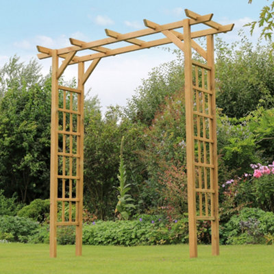 B&Q - Colwyn Arch Wooden Garden Arch By  Outdoor Living