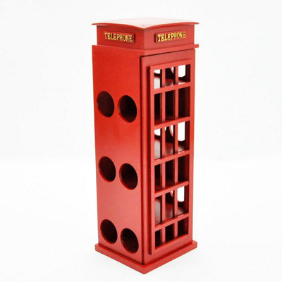 Minster Wooden Telephone Box Wine Rack from B&Q