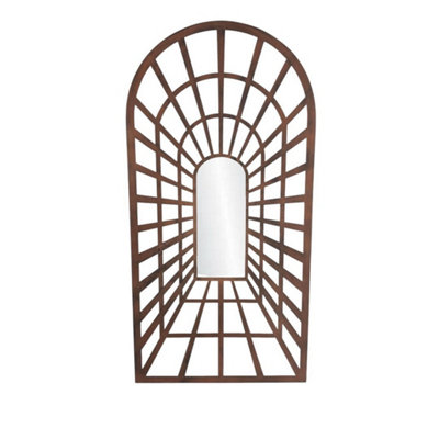 Minster Garden Decorative Wall Framed MirrorMetalL2 X W60 X H120 Cm from B&Q