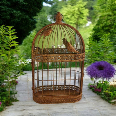 60Cm Bird Cage Rusty Wall Mirror from B&Q