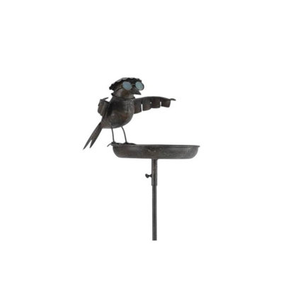 Minster Bird Feeder Garden StakeMetalL9 X W12 X H51 Cm from B&Q