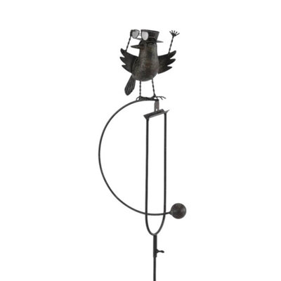 Minster Bird Rocker Garden StakeMetalL5 X W10 X H44 Cm from B&Q