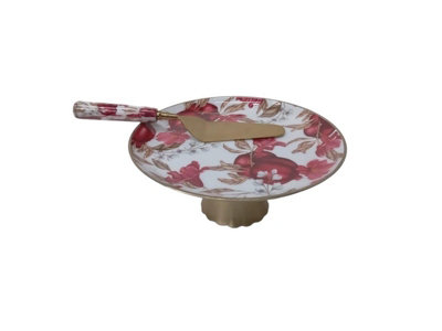 Minster Floral Cake Stand With SwordL10 X W20 X H20 Cm from B&Q
