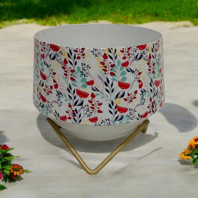 Minster Planter In StandIronL13 X W13 X H13 Cm from B&Q