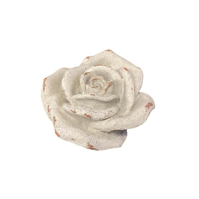 B&Q -  Large Decorative Flower OrnamentResinL18 X W18 X H8 CmBeige