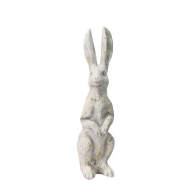 Minster Rabbit OrnamentResinL14 X W10 X H40 CmCream from B&Q