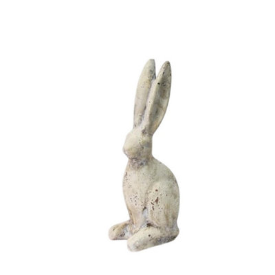 Minster Rabbit OrnamentL11 X W9 X H26 CmCream Cement from B&Q
