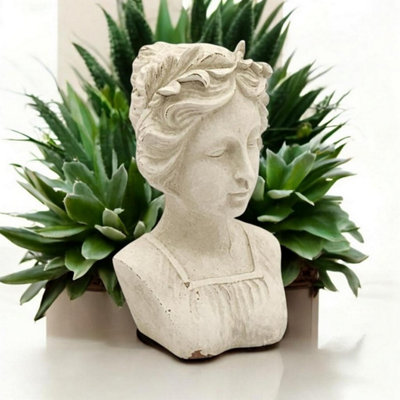 Minster Bust OrnamentResinL17 X W14 X H27 CmCream from B&Q