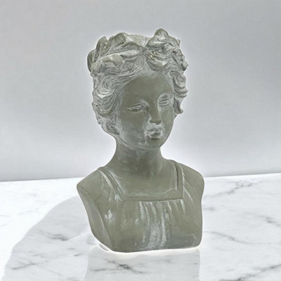 Minster Bust OrnamentResinL17 X W14 X H27 CmGrey from B&Q