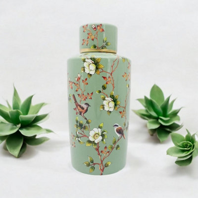 Minster Jar With LidCeramicL14 X W14 X H36 CmGreen from B&Q