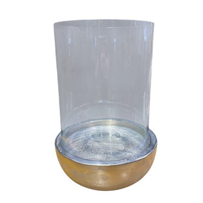 Minster Hurricane Candle HolderNickel PlatedL25 X W25 X H32 Cm from B&Q