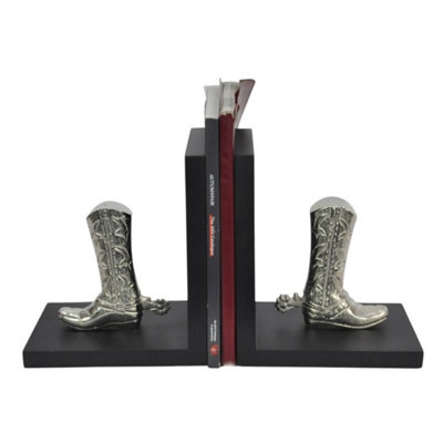 Minster Boot Bookends BookshelfAluminiumL10 X W15 X H18 Cm from B&Q