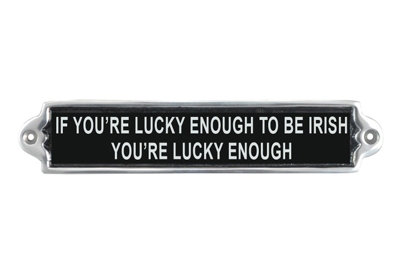 B&Q -  "if You're Lucky Enough" Wall PlaqueAluminiumL1 X W30 X H6 Cm