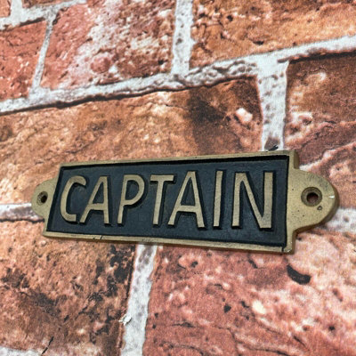 Minster "captain"Wall SignMetalL1 X W15 X H6 CmBlack from B&Q