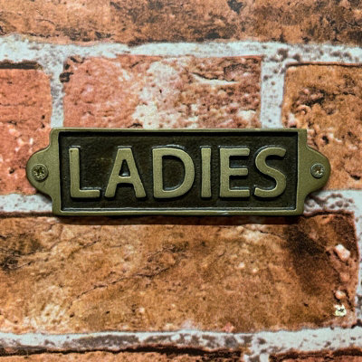 Minster "ladies"Wall SignMetalL1 X W15 X H6 CmBlack from B&Q
