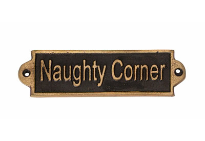 Minster "naughty Corner" Wall PlaqueMetalL1 X W15 X H6 CmBlack from B&Q