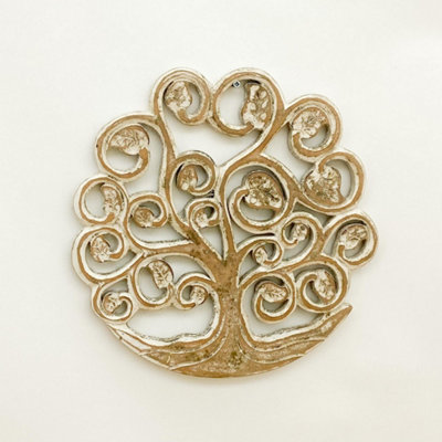 Minster 30Cm Hand Carved Wooden Tree Of LifeL3 X W30 X H30 Cm from B&Q