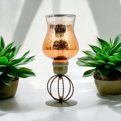 Minster 10 Inch Candle HolderL14 X W14 X H31 CmGold from B&Q