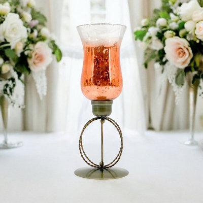 Minster 13 Inch Candle HolderL14 X W14 X H40 CmGold from B&Q