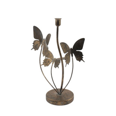 Minster Candle HolderMetalL12 X W15 X H35 Cm from B&Q