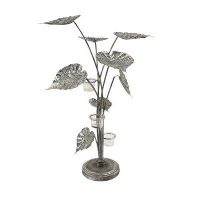 Minster Candle HolderMetalL38 X W40 X H74 CmSilver from B&Q