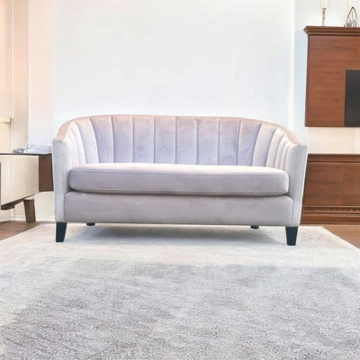 Minster 2 Seater Loveseat Indoor SofaVelvetL74 X W147 X H80 CmPink from B&Q