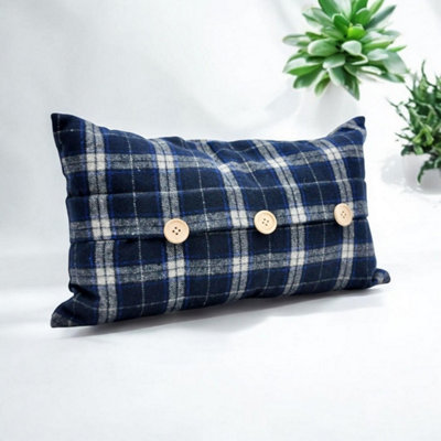 Minster Cushion Cover OnlyVelvetL1 X W50 X H30 CmBlue from B&Q