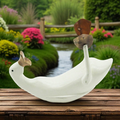 Minster Duck Wine Bottle Holder OrnamentL15 X W40 X H20 CmCream from B&Q