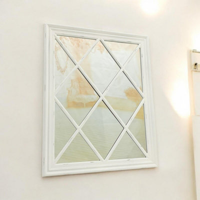 Minster Framed Wall MirrorL5 X W80 X H100 CmWhite from B&Q